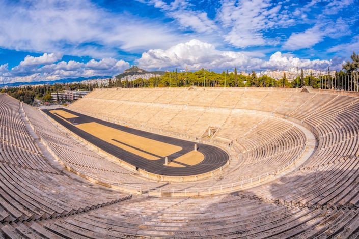 Panathenaic stadium in Athens, Greece