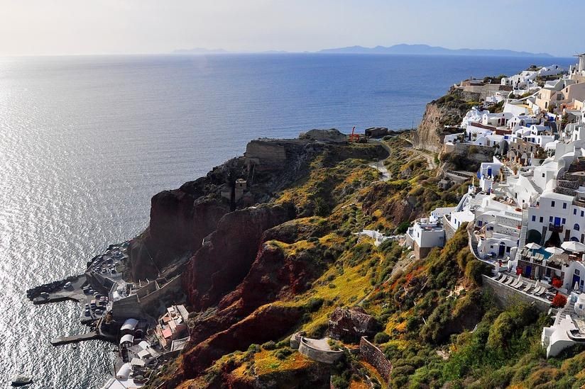 Santorini Caldera & Volcano Cliffs